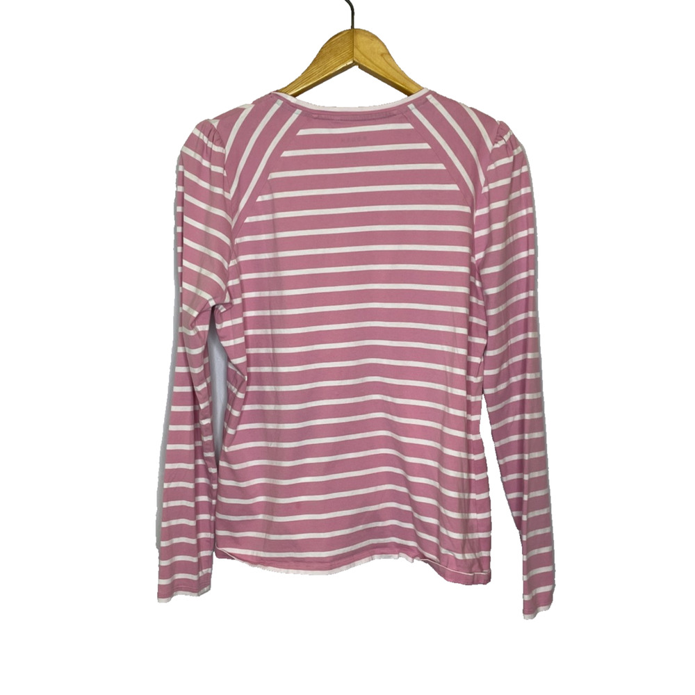 Women's US 14 Boden Arabella Pink Stripe Cotton Long Sleeve Tee - Picture 5 of 5
